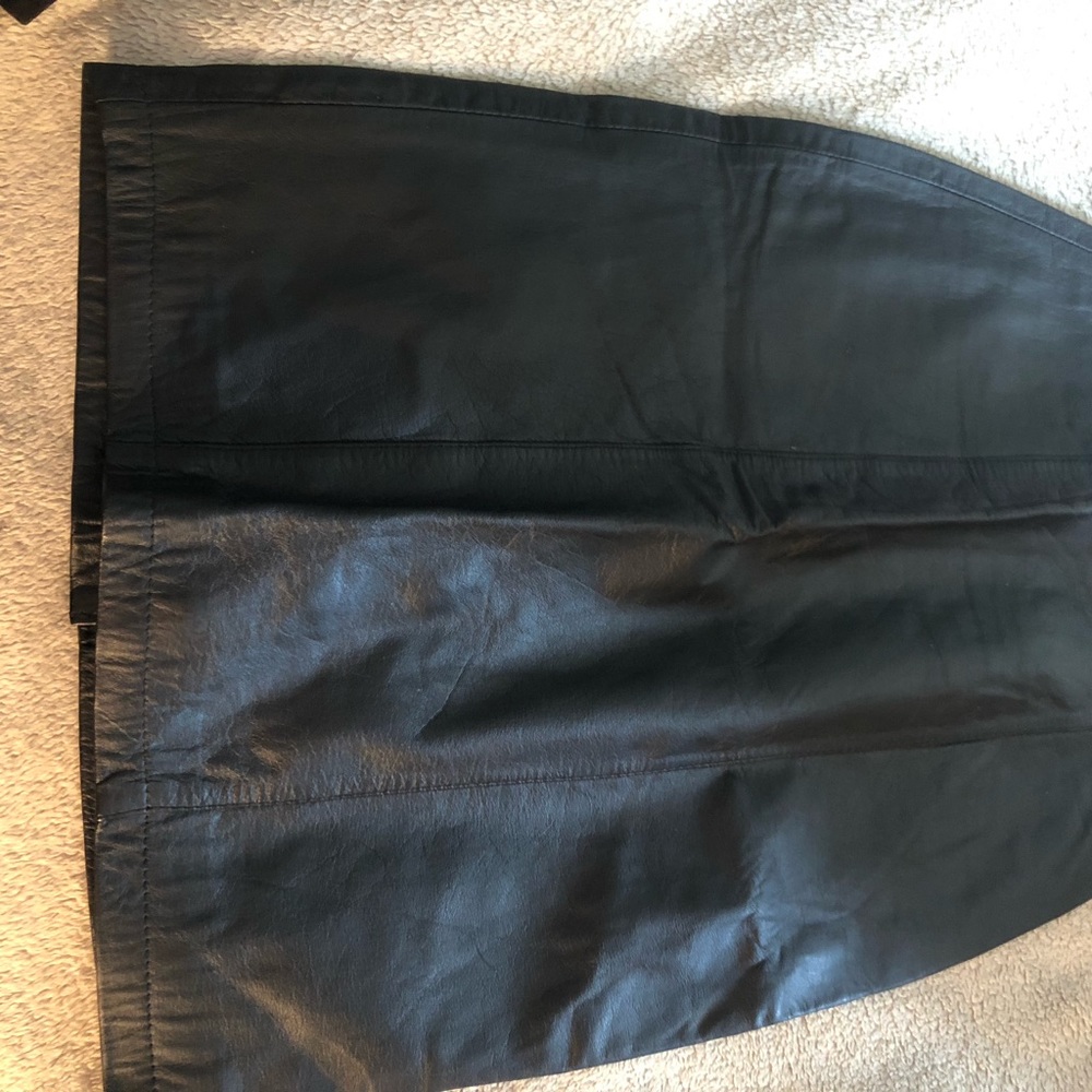 G-III Black Leather Skirt